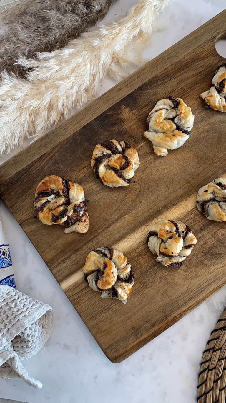 Nutella Oreo Puff Pastry Knots