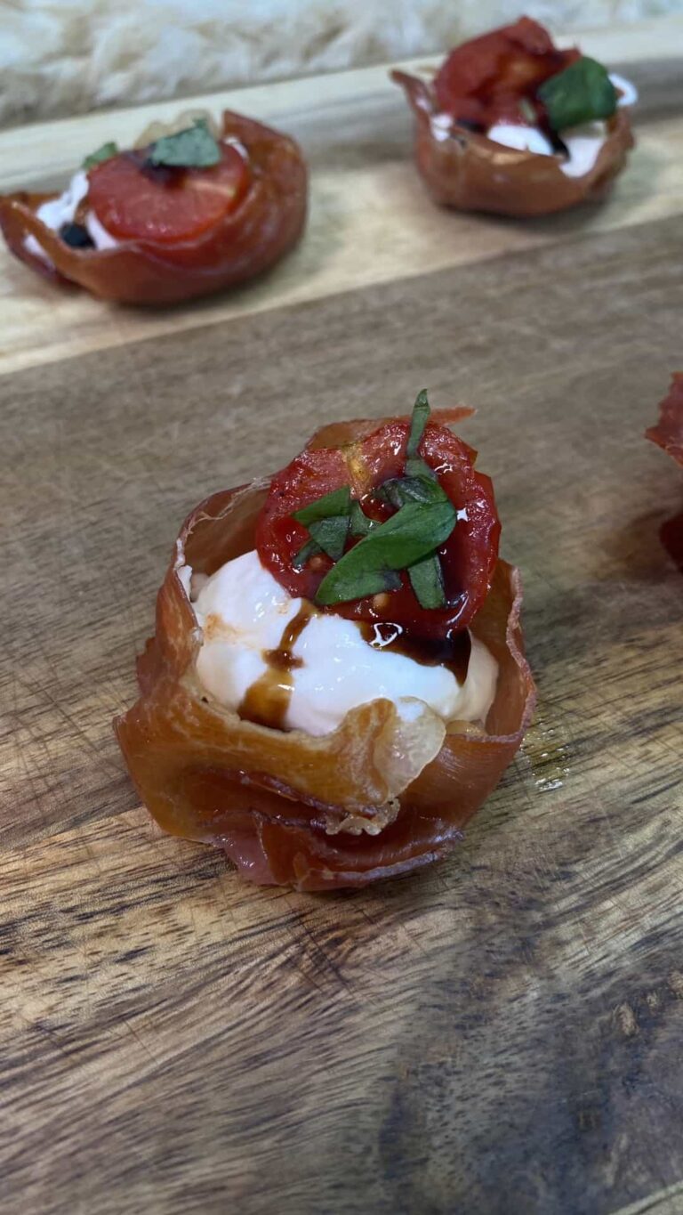 Tomato And Burrata Prosciutto Cups